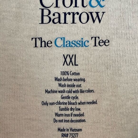 NWOT Crate & Barrow white floral T-shirt size XXL - Picture 6 of 6